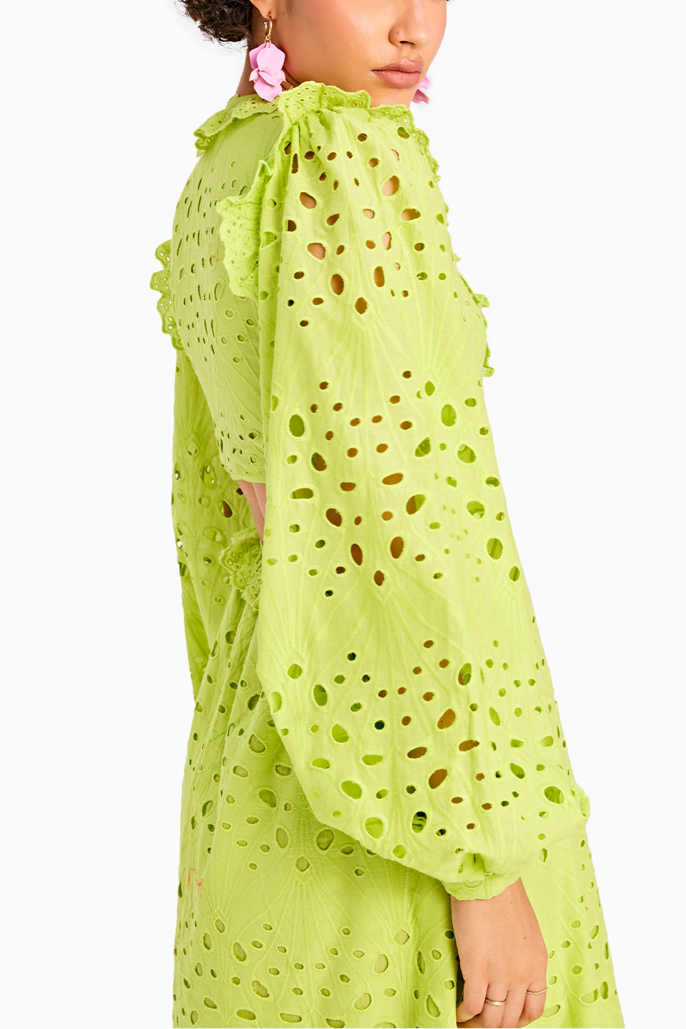 Lime Schiffli Dress