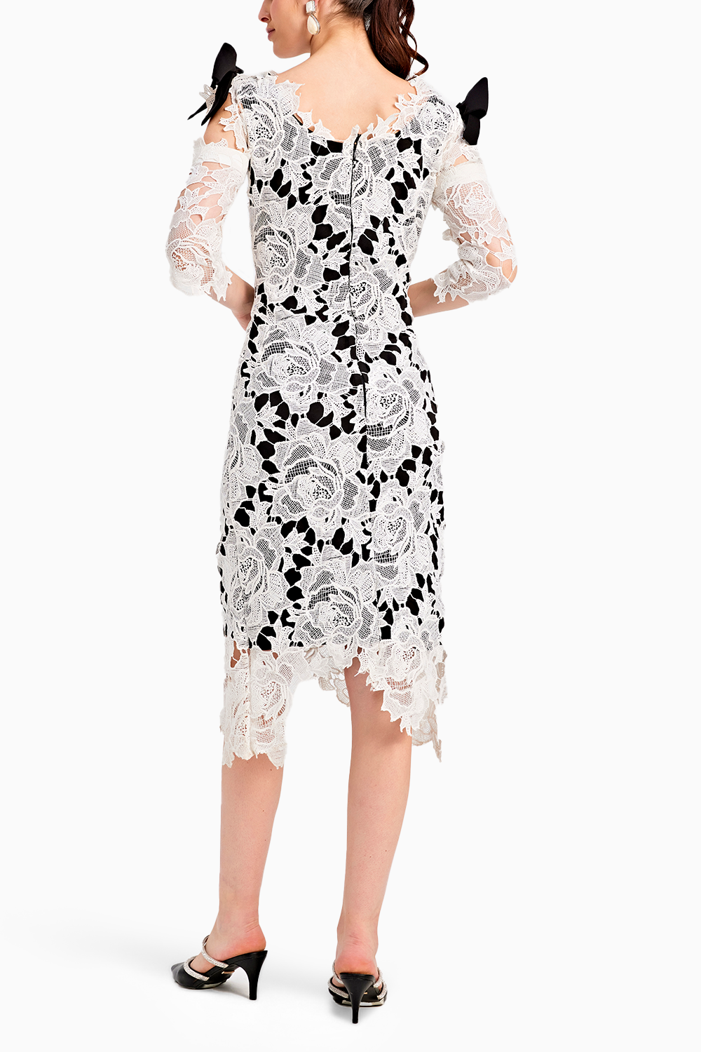 White Lace Midi Dress