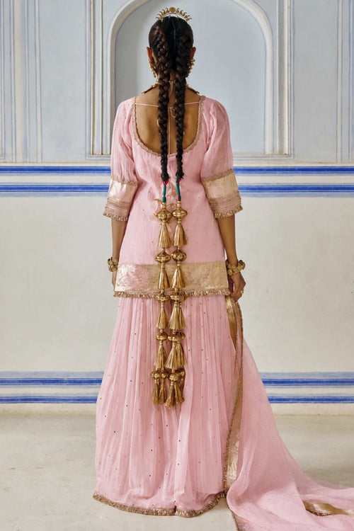 Vinatge Blush Straight Sharara