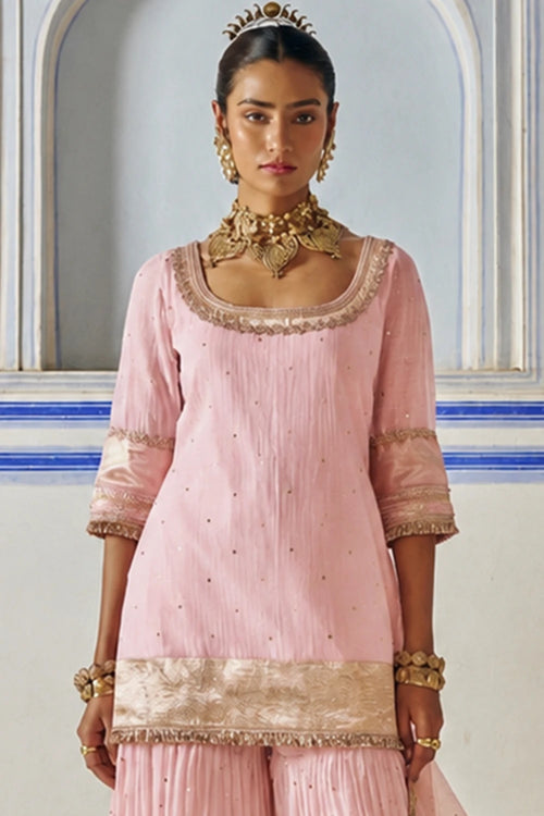 Vinatge Blush Straight Sharara
