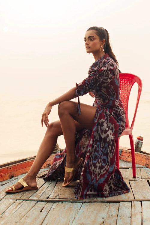 Wine Candela Dress