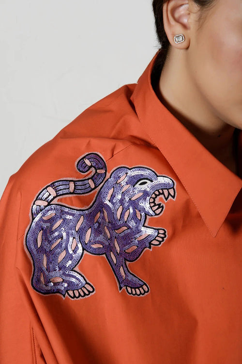 Rust Orange Lily Shirt
