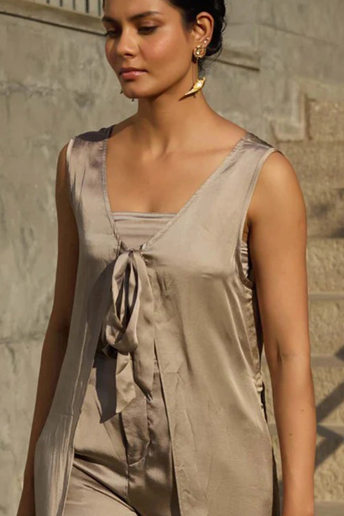 Silver Poppy Tie-Up Co-ord Set