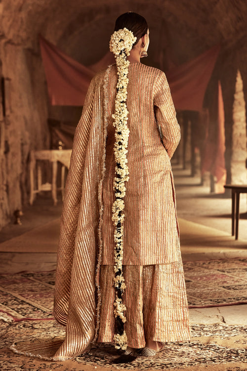 Peach Falak Garara Set