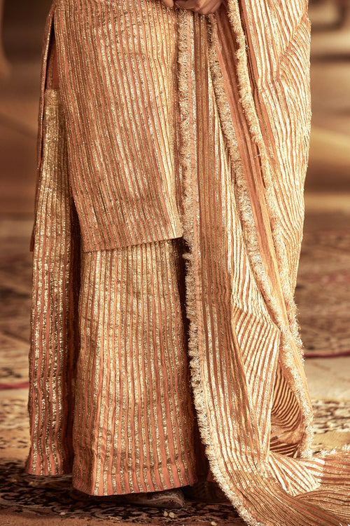 Peach Falak Garara Set
