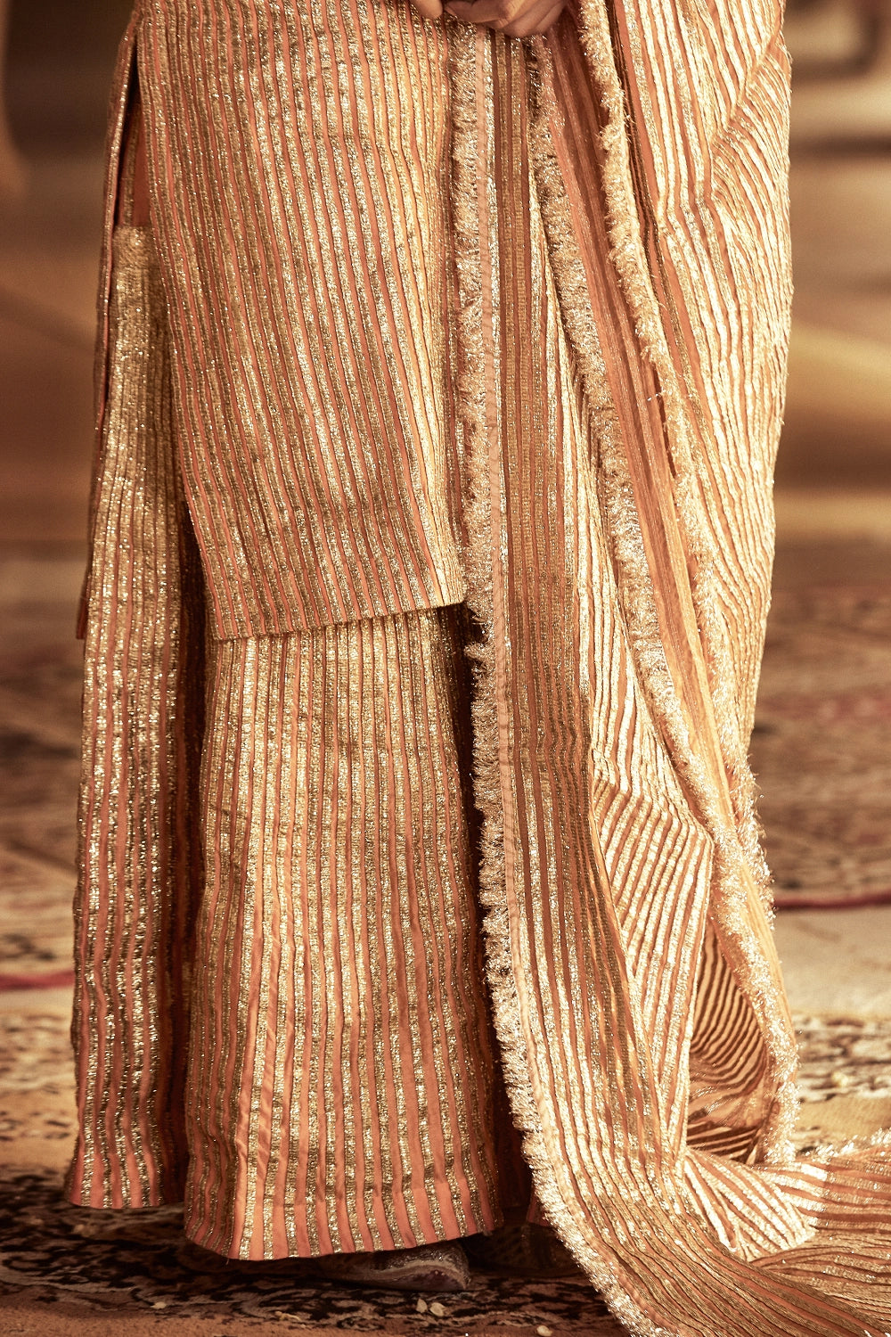 Peach Falak Garara Set