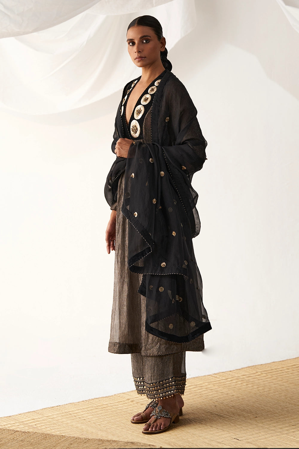 Posheeda Black Kurta Set