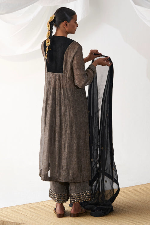Posheeda Black Kurta Set