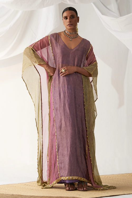 Kand Pushp Purple Kaftaan