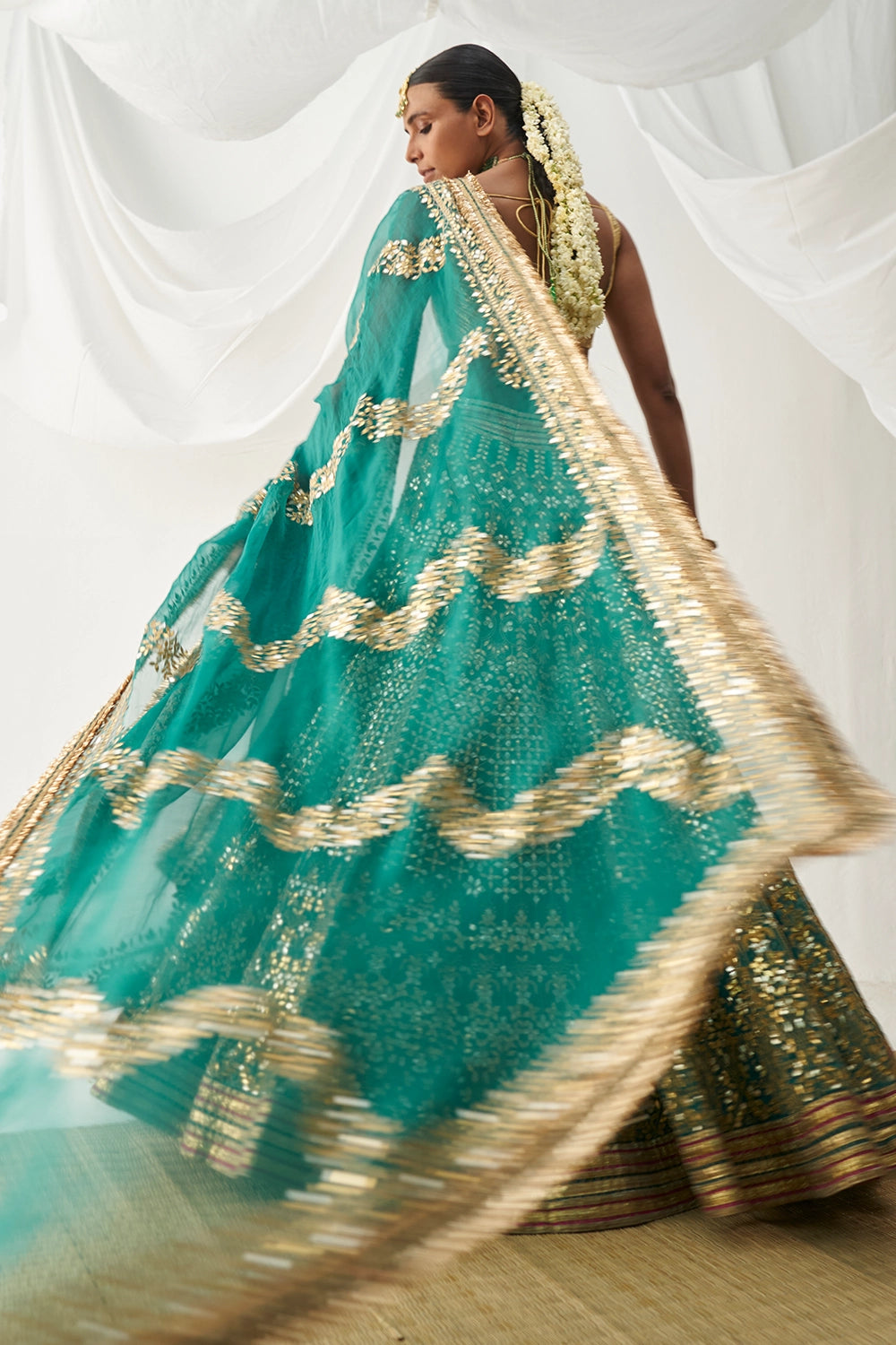 Chandramallika Green Lehenga Set