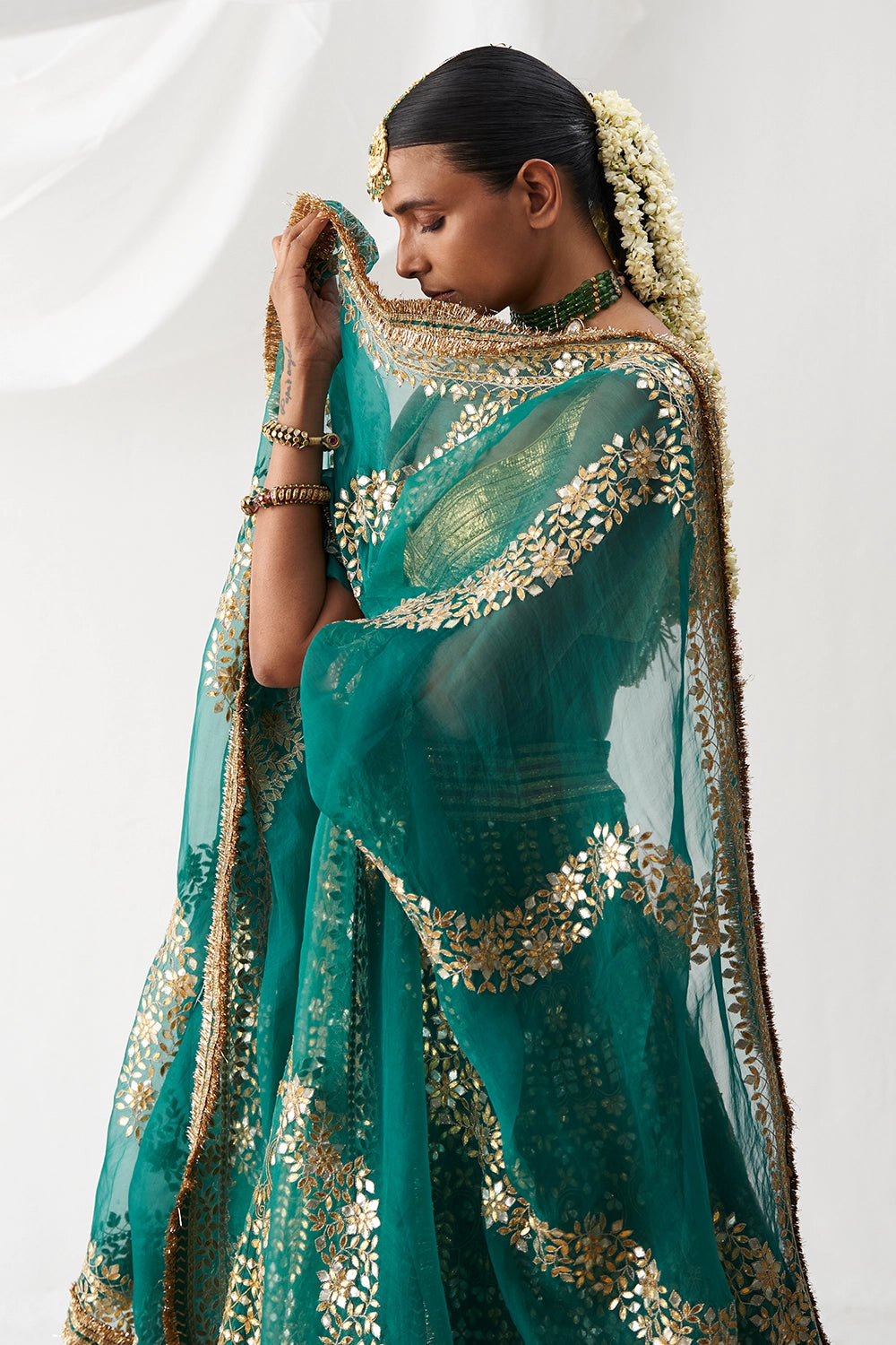 Chandramallika Green Lehenga Set