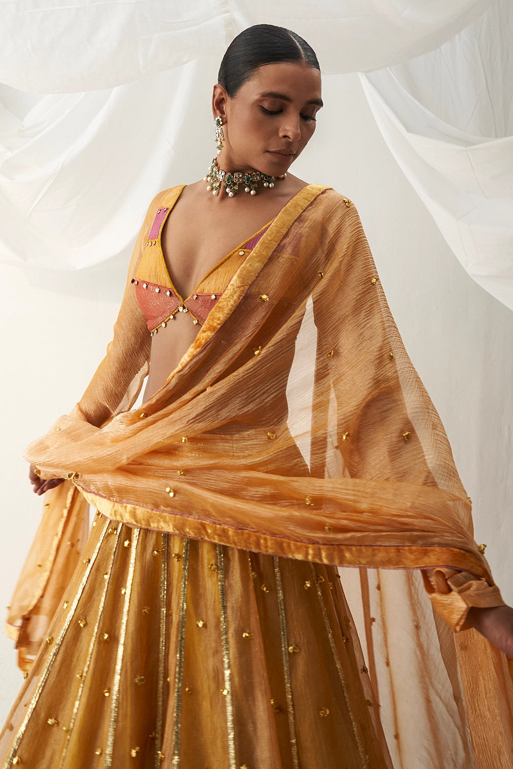 Dev Kali Yellow Lehenga Set