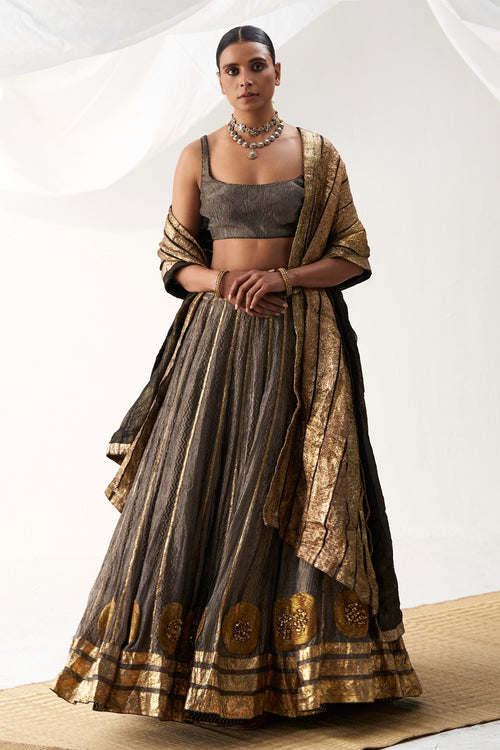 Khumari Black Lehenga Set