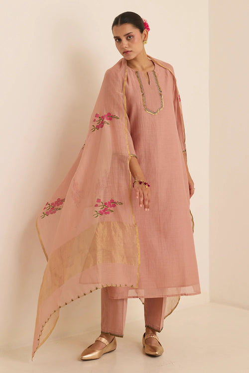 Ivy Peach Kurta Set