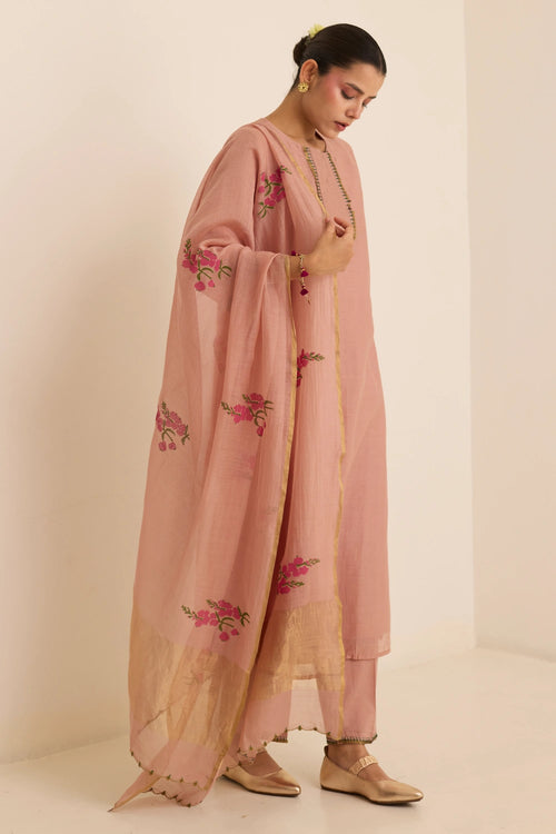 Ivy Peach Kurta Set