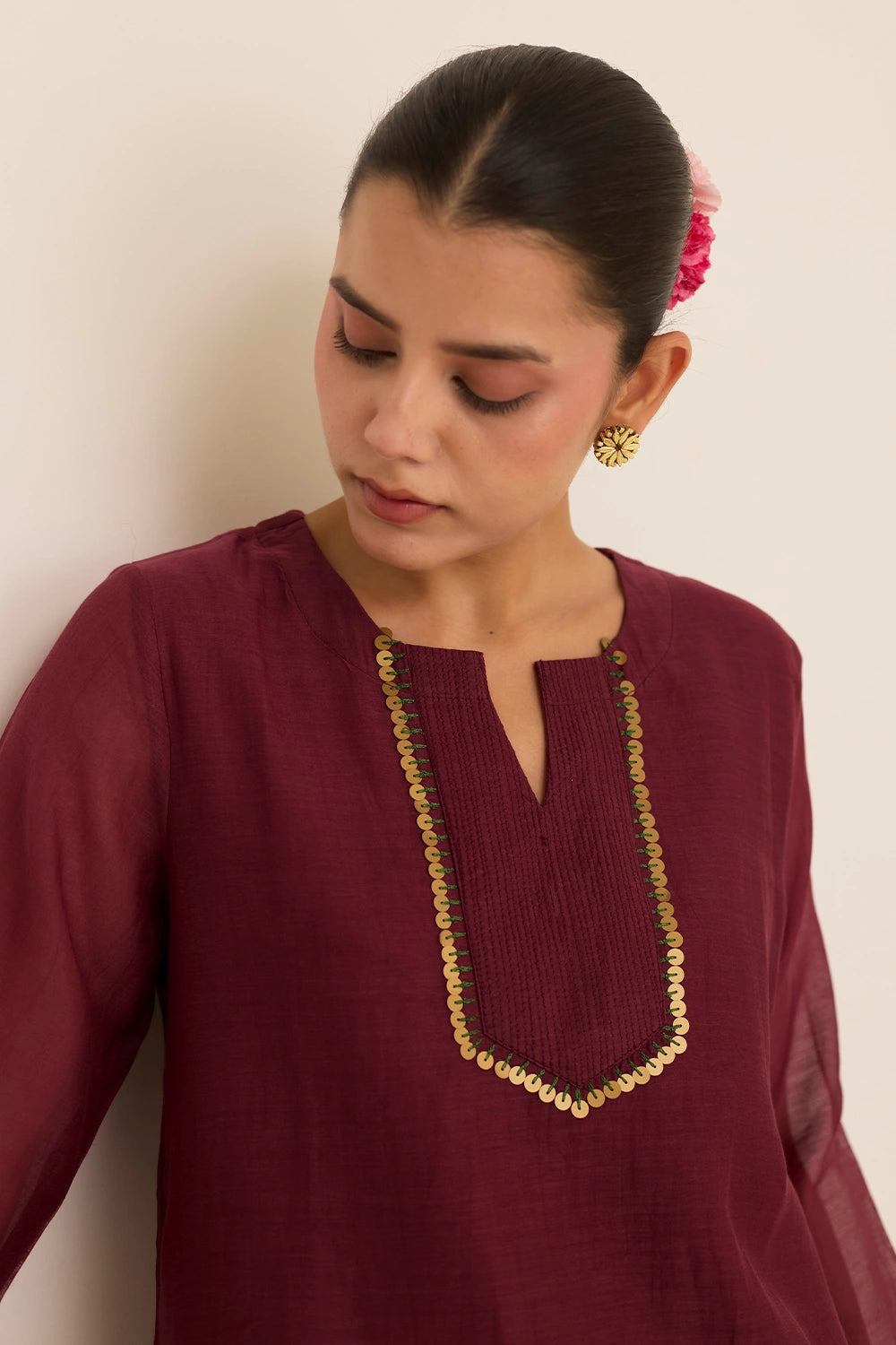 Ivy Maroon Kurta Set