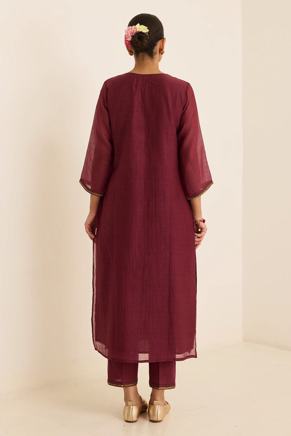 Ivy Maroon Kurta Set