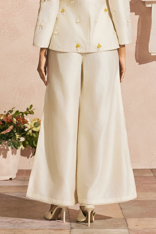 Cutwork Flared Pants