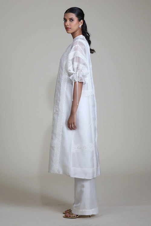 Ivory Bia Tunic with Slip and Pants