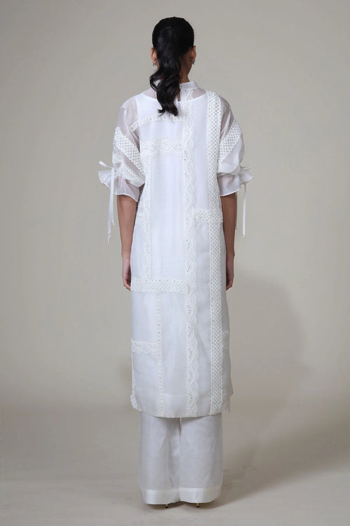 Ivory Bia Tunic with Slip and Pants