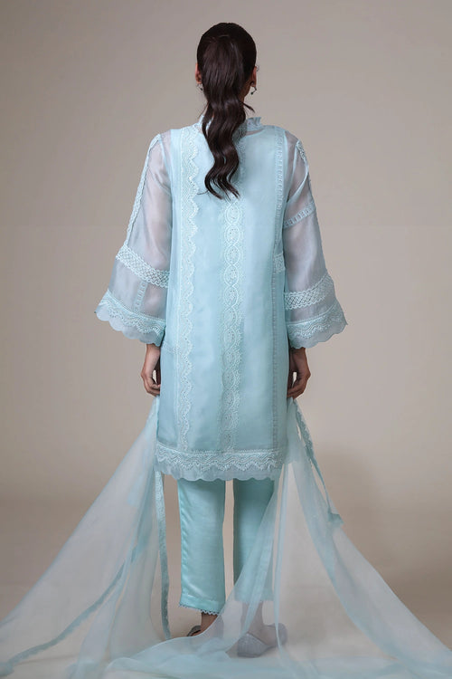 Mint Farida Lace Kurta Set