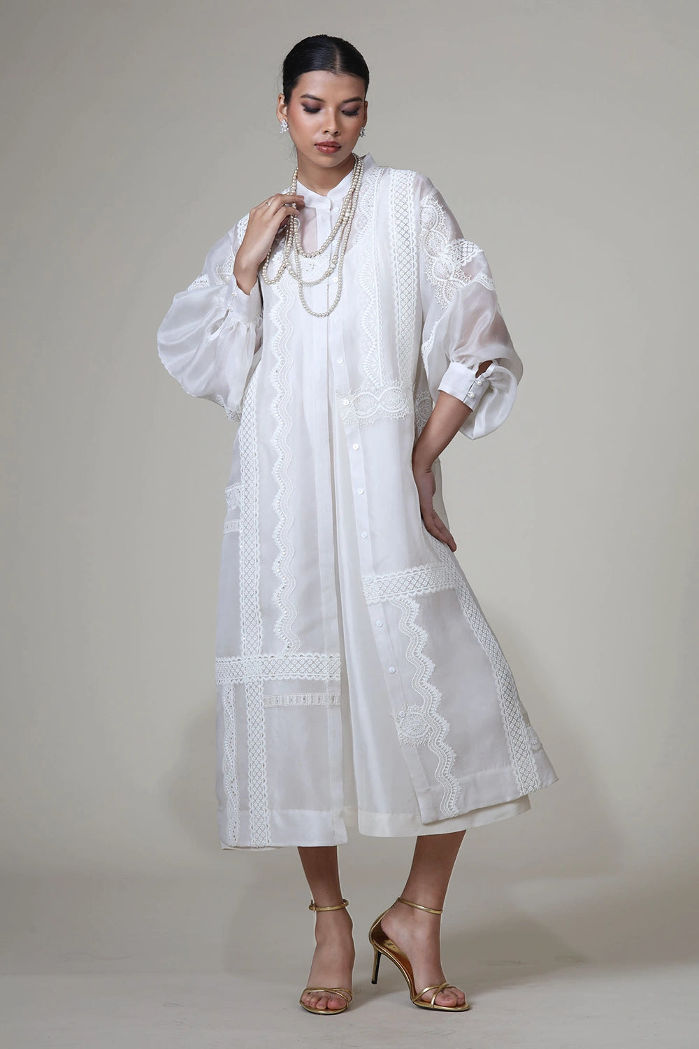 Ivory Ann Jacket with Slip Dress