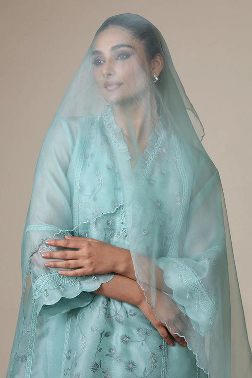 Mint Farida Kurta Set