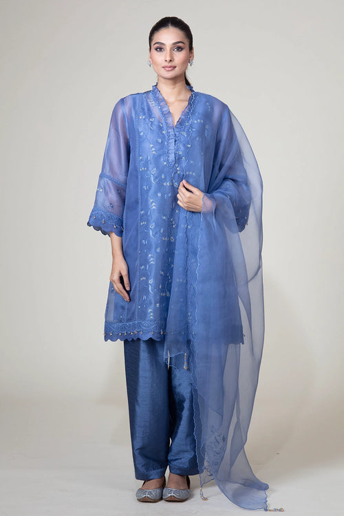 Blue Farida Kurta Set