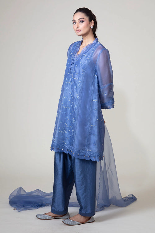 Blue Farida Kurta Set