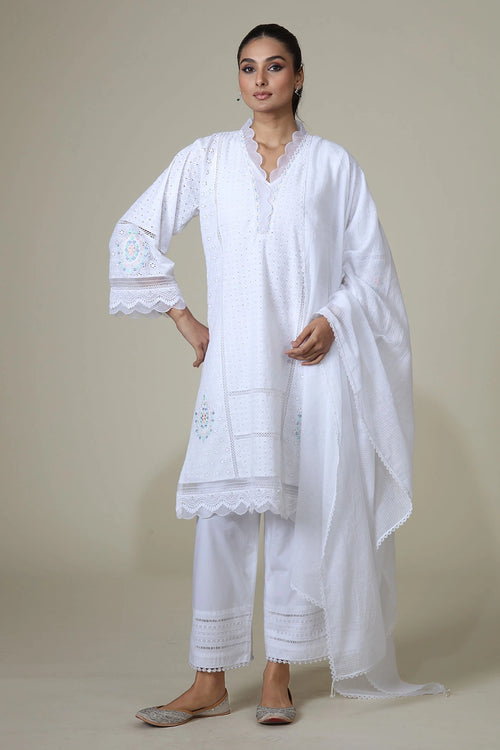 White Sahiba Dupatta