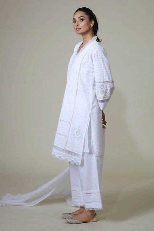 White Sahiba Kurta Set