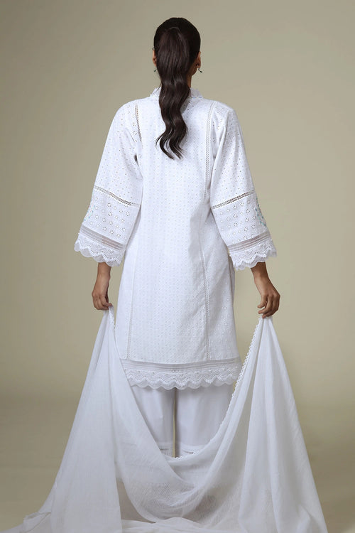 White Sahiba Dupatta