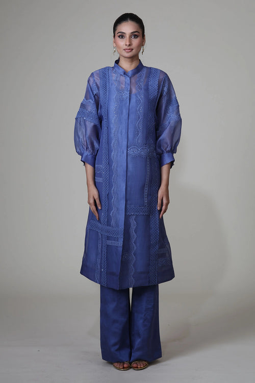 Blue Ann Jacket with Top and Pants