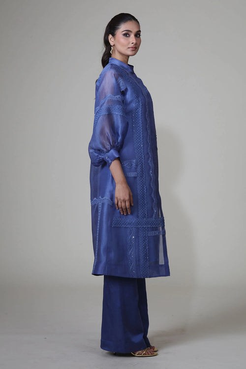 Blue Ann Jacket with Top and Pants