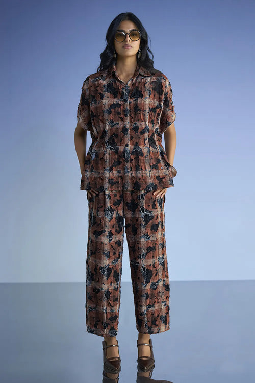 Distressed Shirt And Pant Set