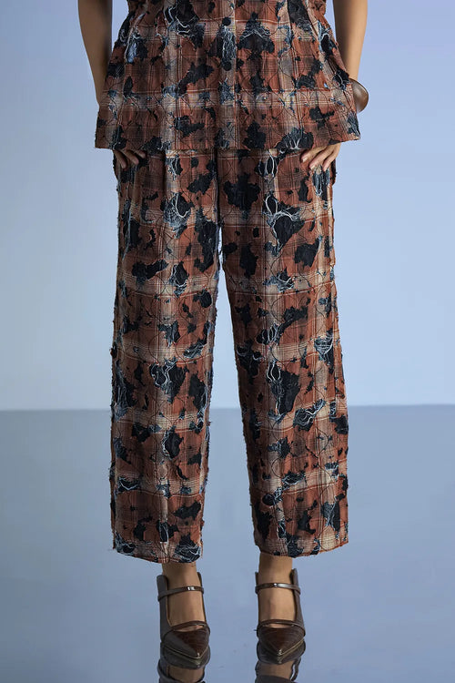 Distressed Shirt And Pant Set