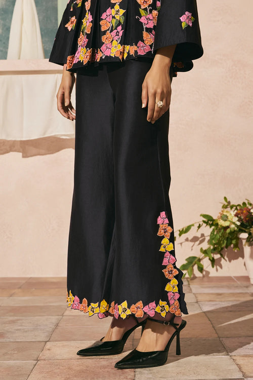 Black Bougainvillea Pants