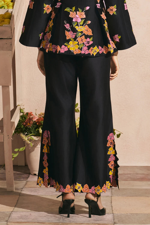 Black Bougainvillea Pants