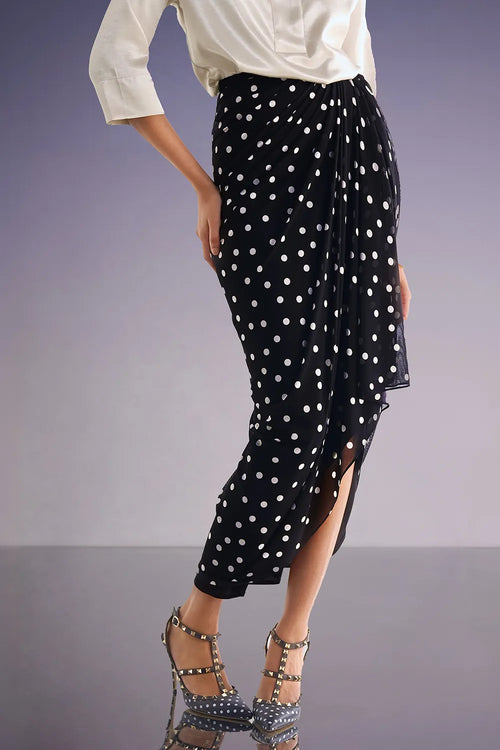 Boxy Satin Popover Top And Skirt Set