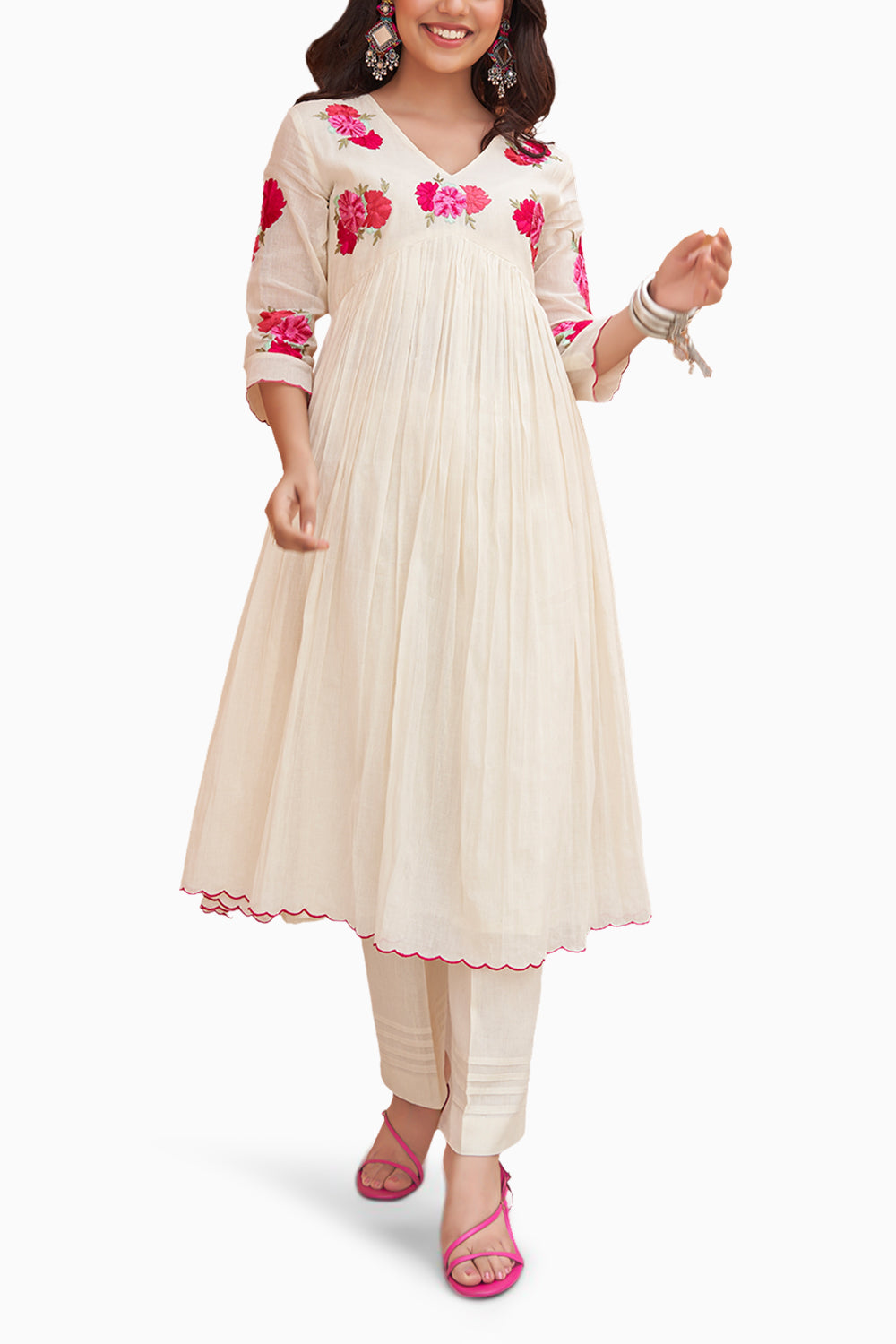 Laila Off White Kurta Set