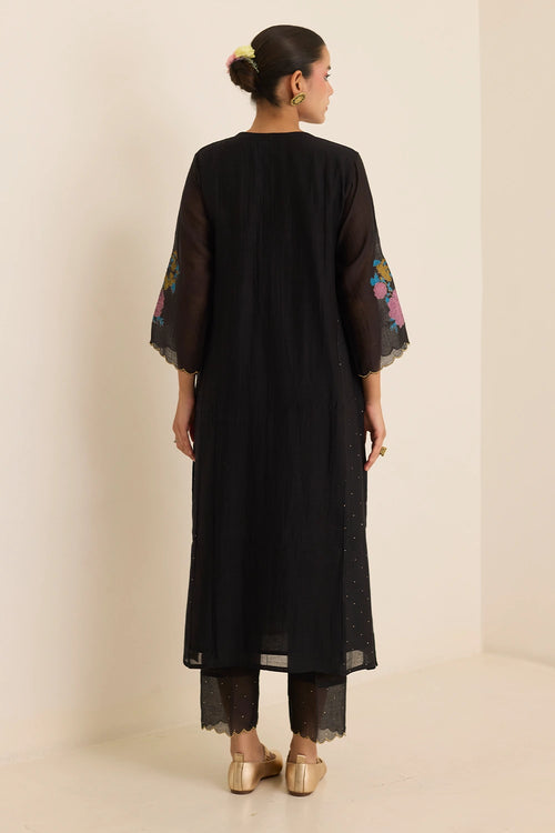 Midnight Mukaish Kurta Set