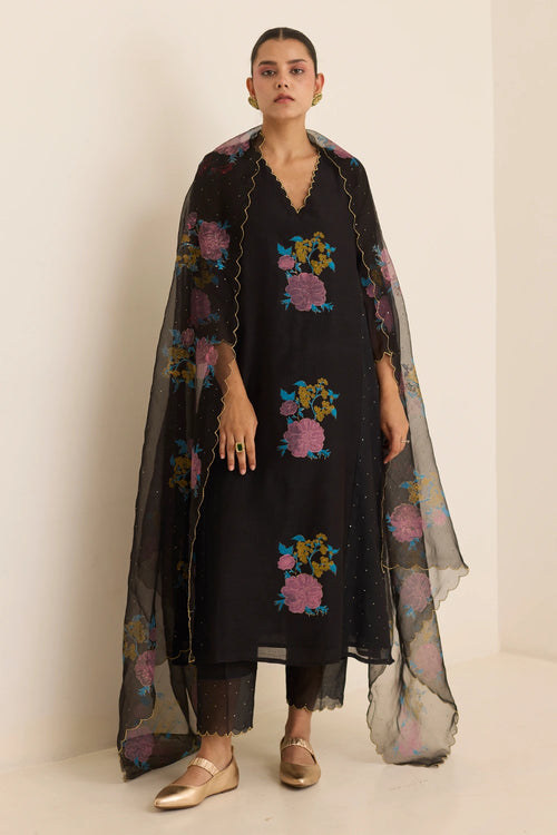 Midnight Mukaish Kurta Set