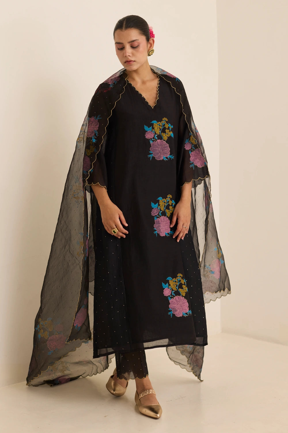 Midnight Mukaish Kurta Set