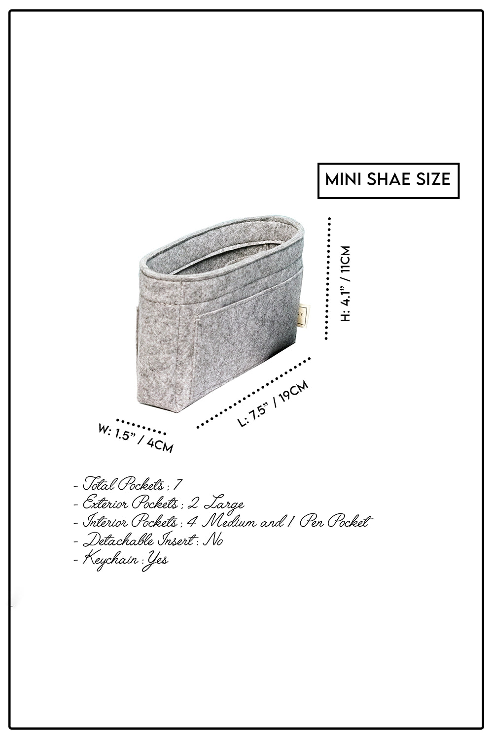 Grey Mini Shae Organiser