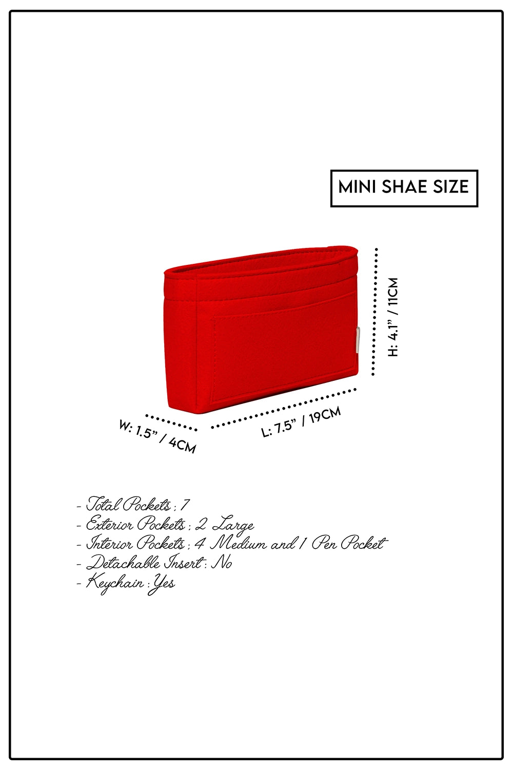 Red Mini Shae Organiser