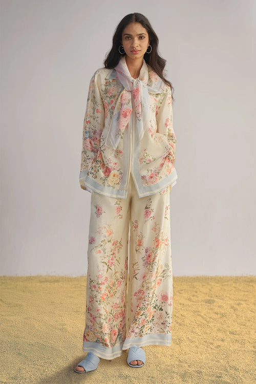Pastel Floral Print Pant