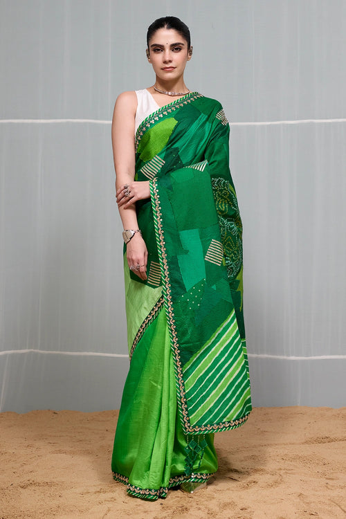 Green Boond Saree