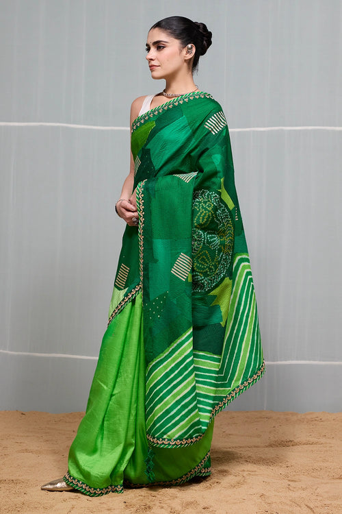 Green Boond Saree