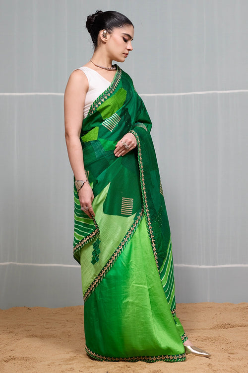 Green Boond Saree