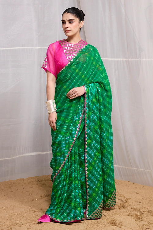 Green Ret Saree